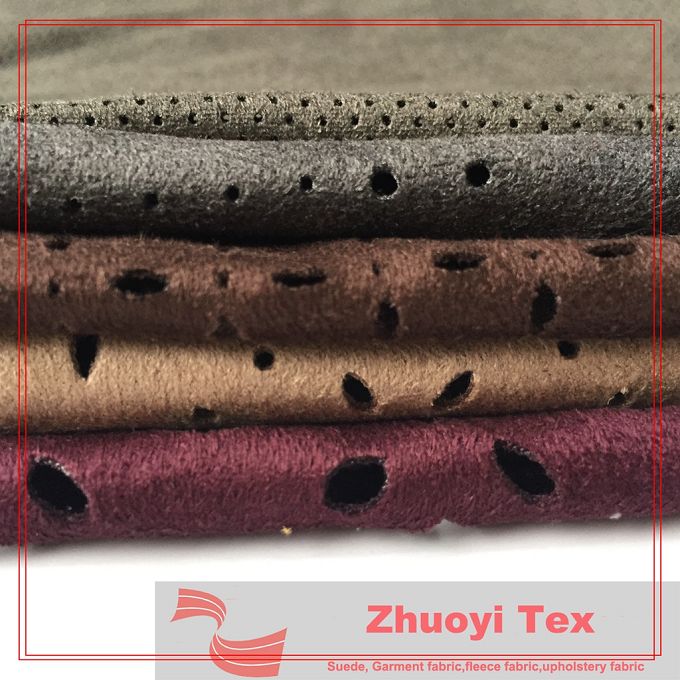 Knitted Punch Out Suede Fabric